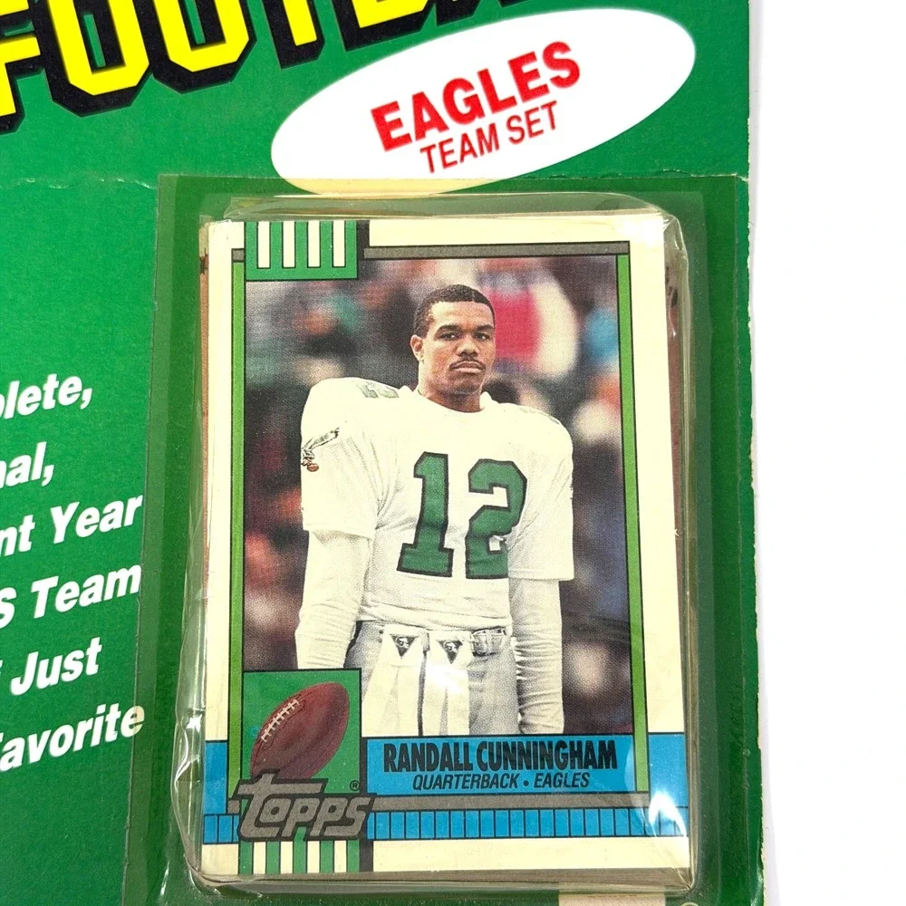 Megacards Eagles Team Set 1990 Topps Football Randall Cunningham Sealed